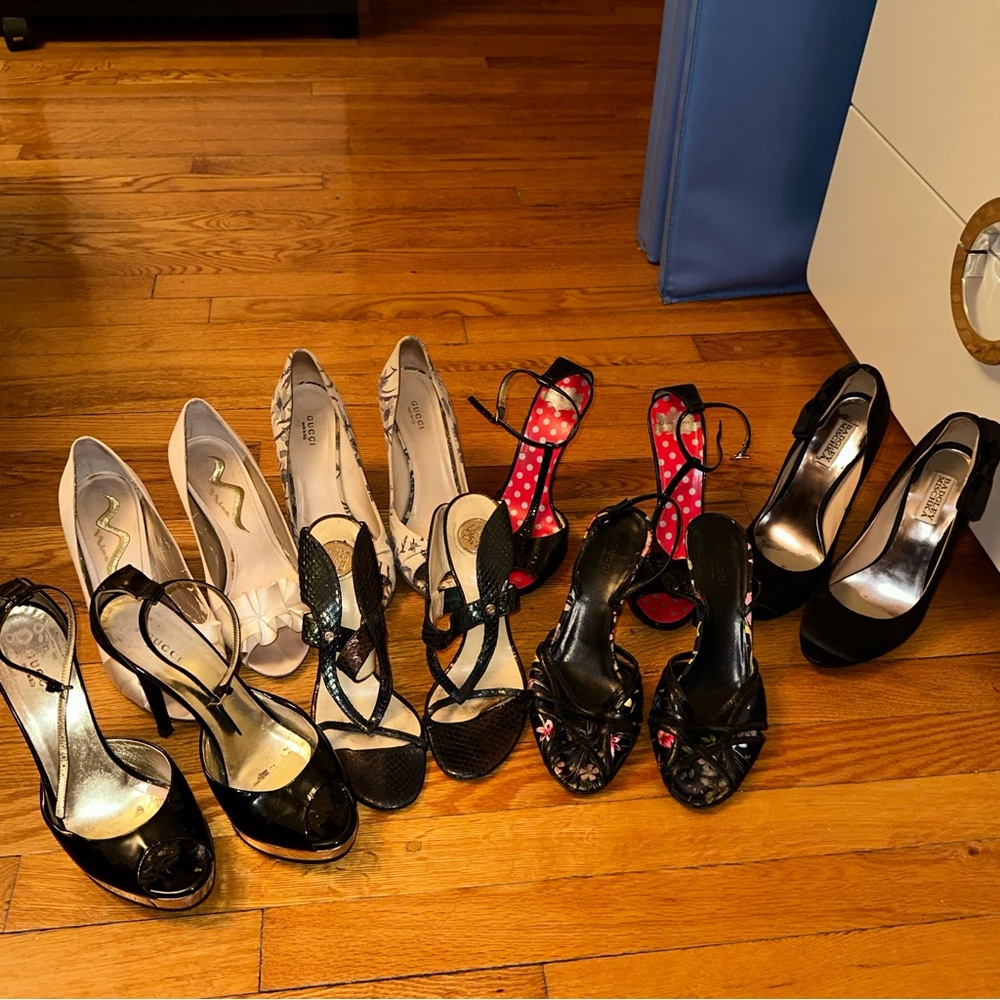Shoe closet clean out - 7 pairs designer shoes
